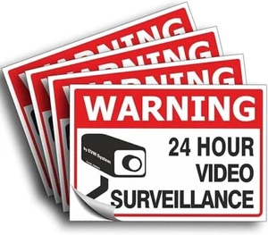 Video Surveillance Warning Sign Sticker - Picture 1 of 1
