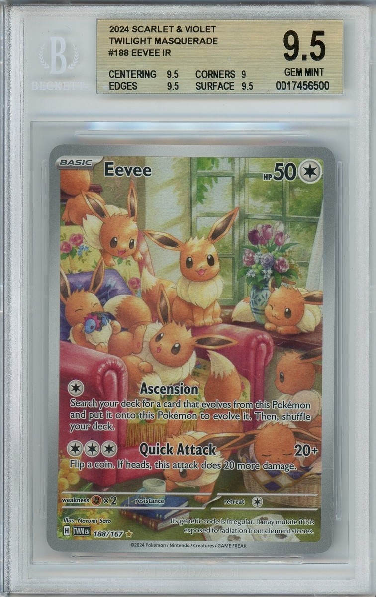 Eevee Pokémon TCG Grade 9.5 Individual Collectible Card Game Eevee Pokémon TCG Grade 9.5 Individual Collectible Card Game