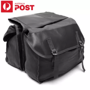 Motorcycle Rear Tail Bag Saddle Bag Travel Tool Luggage Storage Two Large Pocket - Picture 1 of 12