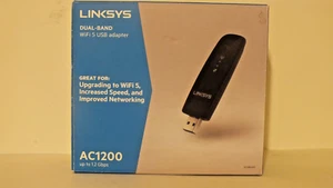 Linksys WUSB6300 Dual-Band AC1200 Wireless USB 3.0 Adapter - Black - Picture 1 of 15