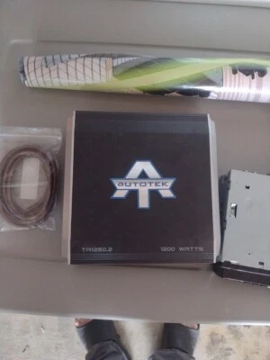 autotek amplifier TA1250.2 1200 Watt Bundle 4speakers And Jvc Radio - Image 1 of 4