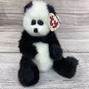 TY Attic Treasures Dame Panda Bär klein schwarz & weiß Stofftier Spielzeug - Bild 1 von 12