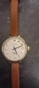 Ladies Marc Jacobs Designer Watch MBM1317 Baker Good Steel Brown Leather Genuine - Picture 1 of 4