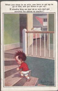 DONALD Mac GILL Illustrateur Carte Postale Artistique Chez Florence House Barnes - Picture 1 of 2