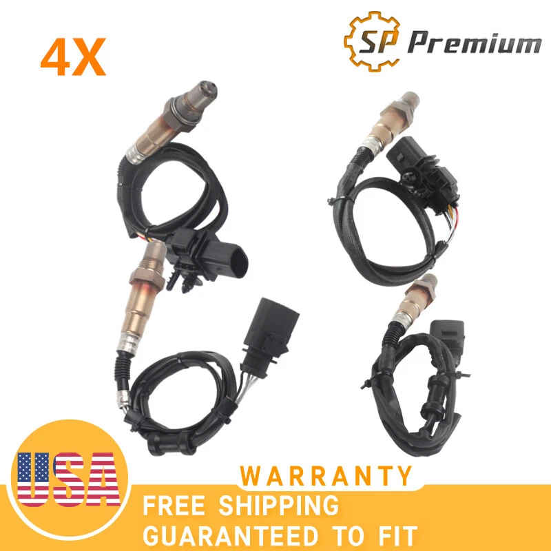 Sensores de oxígeno lambda O2 aguas arriba y aguas abajo 4 piezas para Volkswagen Eos R32 3.2 Foto 1 de 4