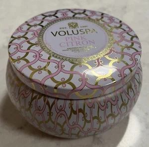 VOLUSPA Candle PINK CITRON Luxury CANDLE IN TIN Coconut Wax Blend 11 Oz New - Picture 1 of 3