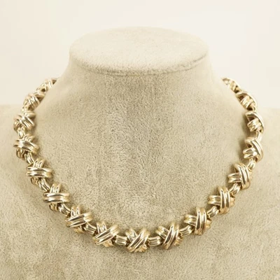Collar Vintage Tiffany & Co. Plata Esterlina 15.75" Firma X - Envío Gratis EE. UU. Foto 1 de 4