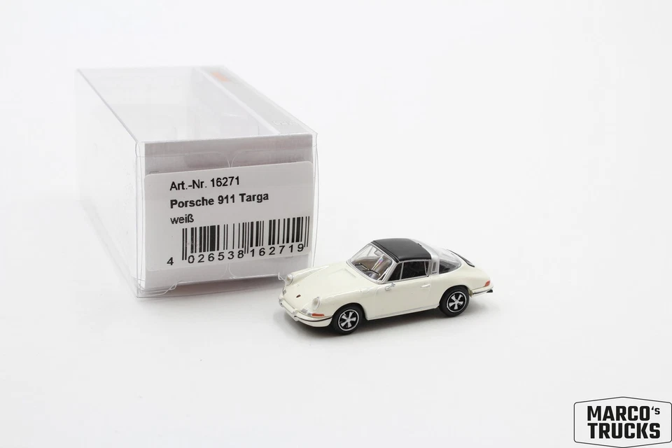 Brekina Porsche 911 Targa, Blanco Nº 16271 1/87/BRN2251 Foto 1 de 1
