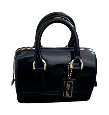 Bolso de Mano FURLA Candy MINI AZUL OSCURO Cartera Jalea de Colección Foto 1 de 4