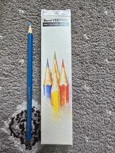 Vintage 70's Berol Verithin - 5 Coloured Pencils - Sky Blue No.08 Unused - Picture 1 of 3