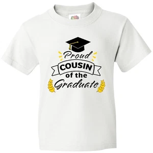 Inktastic Proud Cousin Of The Graduate-Family Graduation Youth T-Shirt Day Class - Picture 1 of 6