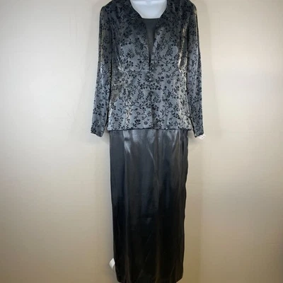 Vestido de Noche Karen Miller Mujer 2 Piezas Nuevo con Etiquetas 14 Platino Formal Madre de Novia De Colección Foto 1 de 4