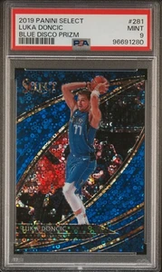 2019 Panini Select - Luka Doncic Courtside Blue Disco Prizm /25 #281 PSA 9 - Picture 1 of 2