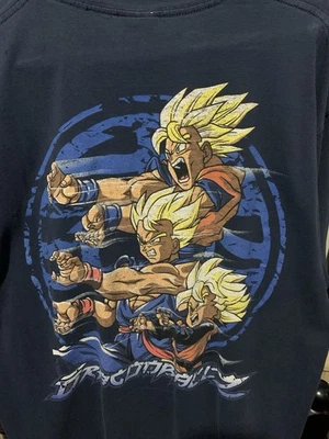 Camiseta De Colección 2000 Dragon Ball Z Logo Caja XL DBZ Y2K Azul Marino EE. UU. Foto 1 de 3