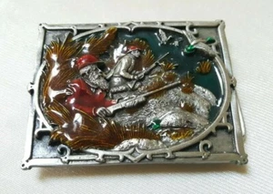 Hebilla de cinturón Bergamot Santa on the Hunt 1984 Y-149 EE. UU. 3""x2,25"" usada en muy buena condición - Imagen 1 de 6
