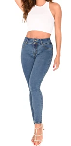 JEANS COLOMBIANO REDUCTOR WOMEN'S BUTT LIFTER JEANS W/ PADS LOWLA 217988 - Picture 1 of 18
