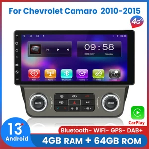 Radio de coche para Chevrolet Camaro 2010-2015 Carplay Android 13 navegación GPS estéreo WIFI - Imagen 1 de 17