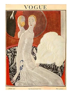 Vogue Paris Magazine, Reprint Oct 1922, V 4.15 Art Deco Fashion Drawings, 1920's - Picture 1 of 12