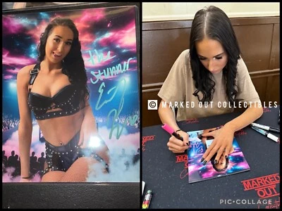 Emily Jaye Firmado Metálico 8x10 Prueba Promo WWE NXT EVOLVE AEW Foto 1 de 2