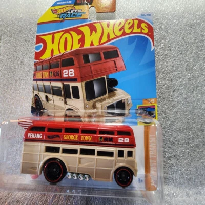HOT WHEELS LETS RACE FAST TRANSIT TROUBLE DECKER DIECAST BUS 126/250 - Image 1 of 4