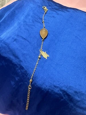 Pulsera de zafiro colgante lágrima escarlata Foto 1 de 3