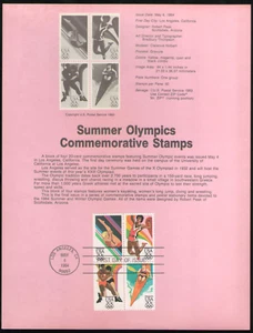 US. SP643. 2082-85. 20c. Summer Olympics. Souvenir Pages.1984 - Picture 1 of 1