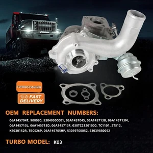 K03 Turbo Charger Turbocharger For Audi A3 TT 1.8T 53039880052 06A145704T VW CA - Picture 1 of 12