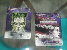 2) Hot Wheels Universal Monsters Frankenstein and The Bride of Frankenstein, New