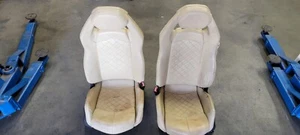 LAMBORGHINI AVENTADOR SEATS LEFT AND RIGHT OEM 470881103K  470881104S TAN WARN - Picture 1 of 18