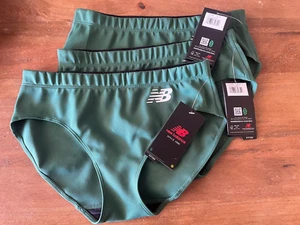 New Balance Women’s Athletic Brief Lot (3) Medium Green Track Running NWT NB Dry - Picture 1 of 12
