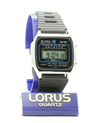 RARE VINTAGE LORUS (SEIKO) Y799-4300 RRQ011-1 Digital WATCH 1986 Boxed NOS Japan - Image 1 of 4