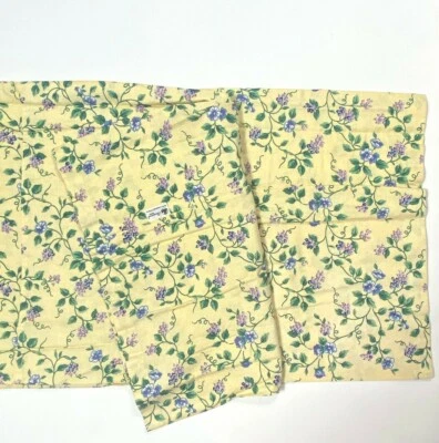 Raro Longaberger Retirado Años 90 Cenefa Cortina Tratamiento Ventana Amarillo Floral Difícil de Encontrar Foto 1 de 4