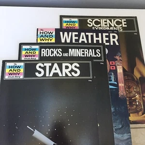 Lot of 4 How And Why Wonder Books Stars, Rocks Minerals, Experiments, Weather - Picture 1 of 12