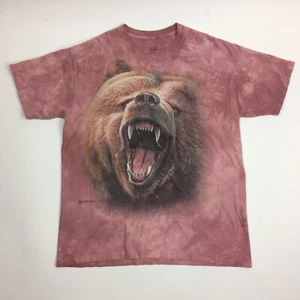 Y2K The Mountain Grizzlybär T-Shirt Tye Dye rot Erwachsene Natur Tee Large - Bild 1 von 10