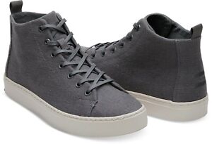 TOMS Lenox Mid Shade Hemp Sneakers Mens Grey High Tops Shoes Various Sizes 