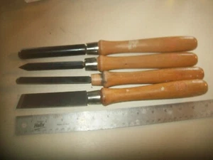 4 cinceles de torneado de madera Shopsmith 13" de largo EE. UU. gubia sesgada nariz redonda herramienta de separación - Imagen 1 de 5