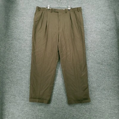 Ralph Lauren Pants Mens 42x30 Green Straight Leg Pleated Front Cuffed Trouser - Image 1 of 4