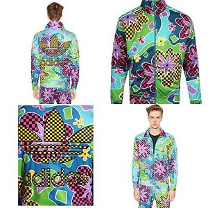 ADIDAS & JEREMY SCOTT Psychedelic Floral Shellsuit Colorful Zip Jacket BNWT