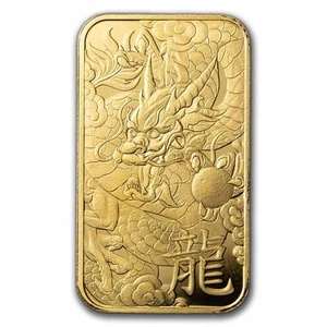 1 oz Gold Bar - Argor-Heraeus Dragon (No Assay) - Picture 1 of 2