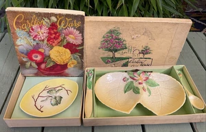 Vintage boxed apple blossom Carlton Ware divided dish and Iris single dish - Picture 1 of 10
