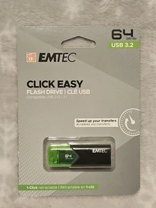 Emtec Click Easy B110 USB 3.2 Flash Drive 64 GB Green - Picture 1 of 2