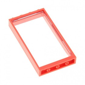 1x Lego Window Frame 1x4x6 Red Disc Transp White 4508261 57895 4550015 60596