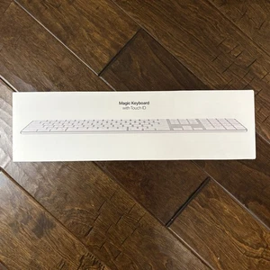 Clavier Apple Magic authentique avec clavier numérique Touch ID blanc MK2C3LL/A NEUF - Photo 1/5