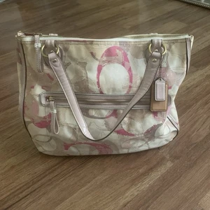 Coach Beuteltasche Poppy Signatur gestempelt Hallie bedruckt beschichtetes Canvas 23377 groß - Bild 1 von 13