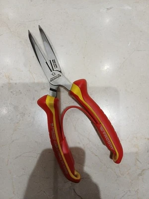 Pince à bec demi rond coudé VDE 1000V - 195A.20VE FACOM - Photo 1/2