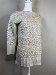 Mayoral Girls Sweater 12 Textured Knit Y2K Cozy Cream - Picture 1 of 10