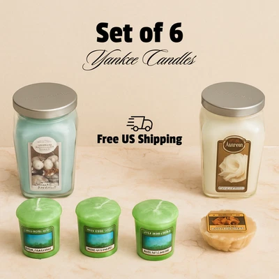 Yankee Candle Wax Melts Votives Pumpkin Buttercream Gardenia Cotton Set of 6 - Image 1 of 4