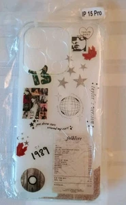 Clear Taylor Swift IP 15 Pro Phone Case Cover Folklore 1989 - Picture 1 of 4