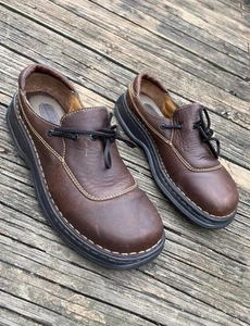 Born Brown Leather Oxford Shoes Women’s 9 Vintage Y2K Boho Earthy Comfort Art - Picture 1 of 14
