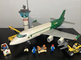 LEGO 60022 City Cargo Terminal Airplane Set- 100% Complete Missing 1 Mini Fig